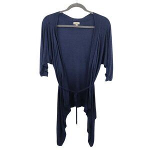 Oneworld Cardigan Women XL Navy Boho Preppy Classy Sophisticated Polished Career